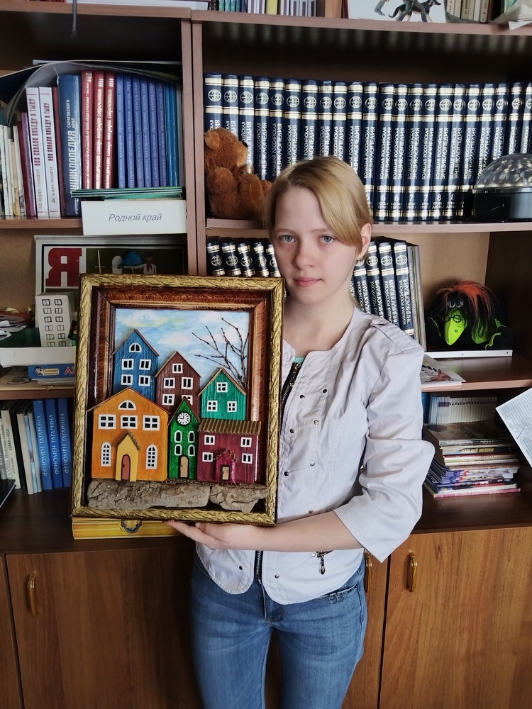 Панно "Городок". Матвеева Анна Станиславовна
